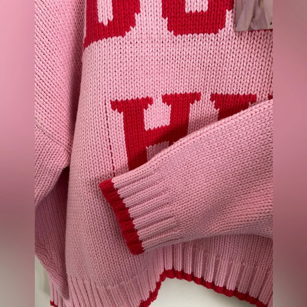 Sincerely Jules Pink and Red Dump Him Sweater - Picture 5 of 5